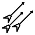 Competition arrow icon outline vector. Target dart Royalty Free Stock Photo