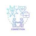 Competition blue gradient concept icon Royalty Free Stock Photo