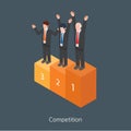 Competition concept design 3d isometric illustration