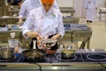 Competition cooks in preparation of food Abilympics. National championship of professional skills among people with disabilities Royalty Free Stock Photo