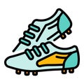 Competition football boots icon color outline vector