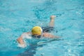 Competition front crawl race pool swimmer Royalty Free Stock Photo