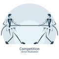 Competition icon. Business people silhouette.