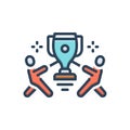 Color illustration icon for Competition, contest and trophy Royalty Free Stock Photo