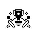 Black solid icon for Competition, contest and match Royalty Free Stock Photo