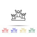 competition multi color style icon. Simple thin line, outline vector of web icons for ui and ux, website or mobile application Royalty Free Stock Photo