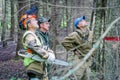 Competition of professional skill `Woodcutter` in the Kaluga region of Russia.