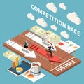 Competition Race Isometric Background