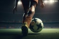 goal football ball sport stadium foot competition kick game soccer. Generative AI. Royalty Free Stock Photo