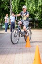 Competition-training in Cycling for younger students in Central Russia.