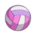 competition volleyball ball cartoon vector illustration