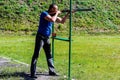 Competitions in clay pigeon shooting in the Gomel region the Republic of Belarus. Royalty Free Stock Photo
