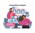 Competitive analysis concept.