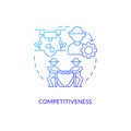 Competitiveness blue gradient concept icon