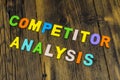 Competitor analysis business marketing strategy competitive information Royalty Free Stock Photo
