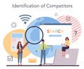 Competitor analysis concept. Market research and business Royalty Free Stock Photo