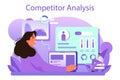 Competitor analysis concept. Market research and business strategy