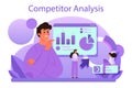 Competitor analysis concept. Market research and business strategy