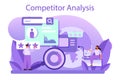 Competitor analysis concept. Market research and business strategy