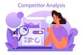 Competitor analysis concept. Market research and business strategy