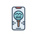 Color illustration icon for Competitor Analysis, contestant and opponent Royalty Free Stock Photo