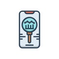 Color illustration icon for Competitor Analysis, contestant and opponent