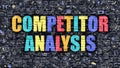 Competitor Analysis in Multicolor. Doodle Design.
