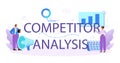 Competitor analysis typographic header. Market research and business Royalty Free Stock Photo