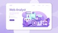 Competitor analysis web banner or landing page. Market research