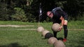 Spartan obstacle running race. Malino Brdo, Slovakia, Man