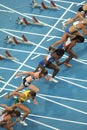 Competitors of 100m Women Royalty Free Stock Photo