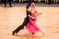 Competitors dancing slow waltz or tango