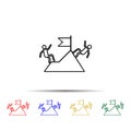 competitors multi color style icon. Simple thin line, outline vector of web icons for ui and ux, website or mobile application Royalty Free Stock Photo