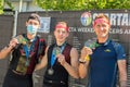 Competitors participate in the 2020 Spartan Race obstacle racing challenge in Andorra, on