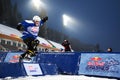 Competitors race at the Redbull Crashed Ice