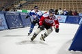 Competitors race at the Redbull Crashed Ice