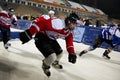 Competitors race at the Redbull Crashed Ice