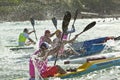 Australia Surf Lifesaving Ski Paddling Competition Royalty Free Stock Photo