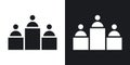 Competitors thin line vector icon set Royalty Free Stock Photo