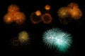 Compilation of fireworks Royalty Free Stock Photo