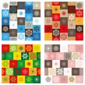 Compilation of four seamless patterns - Christmas