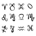 Compilation of horoscope. Vector illustration decorative design