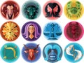 Compilation of horoscope. Vector illustration decorative design Royalty Free Stock Photo