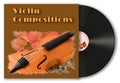 Compilations of music with violin. Royalty Free Stock Photo