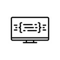 Black line icon for Compiled, anthologized and amass