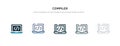 Compiler icon in different style vector illustration. two colored and black compiler vector icons designed in filled, outline,
