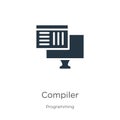 Compiler icon vector. Trendy flat compiler icon from programming collection isolated on white background. Vector illustration can Royalty Free Stock Photo