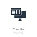 Compiler icon vector. Trendy flat compiler icon from programming collection isolated on white background. Vector illustration can