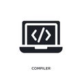 compiler isolated icon. simple element illustration from programming concept icons. compiler editable logo sign symbol design on