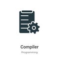 Compiler vector icon on white background. Flat vector compiler icon symbol sign from modern programming collection for mobile